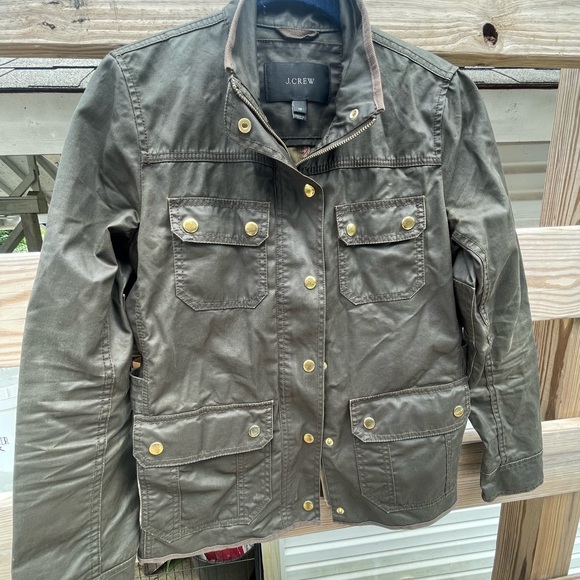 J. Crew Jackets & Blazers - J.Crew Dark Olive Outerwear with Brass Accents